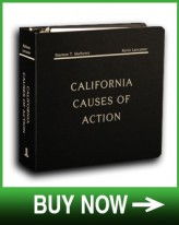 California Causes of Action - Buy Now